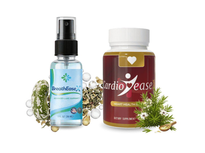 BreathEaseX CardioEaseX bottles on official website
